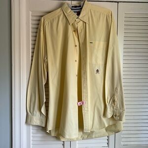 Tommy Hilfiger yellow button down – size large – perfect condition!